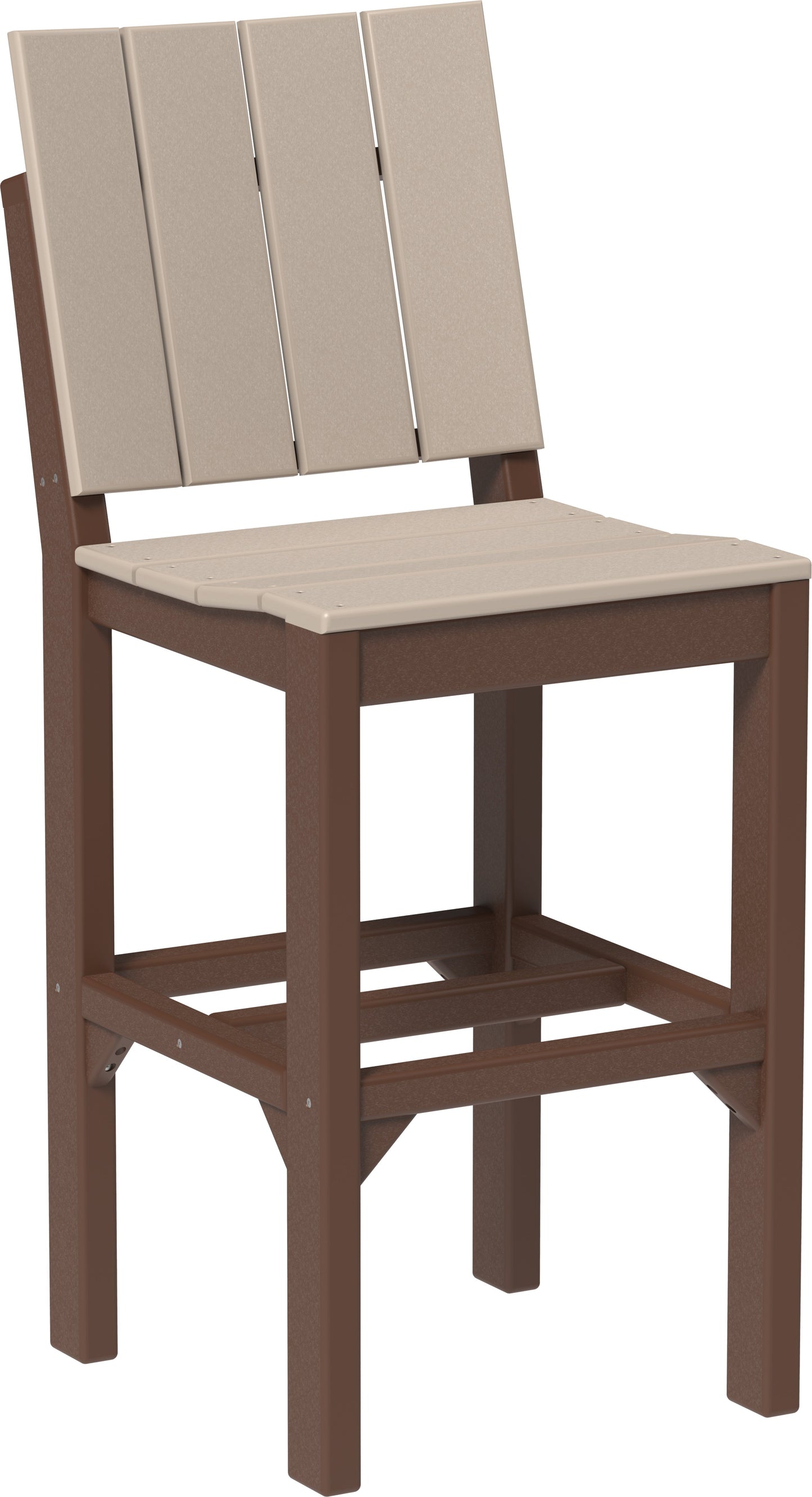 Urban Side Chair Weatherwood & Chestnut Brown / Bar Height