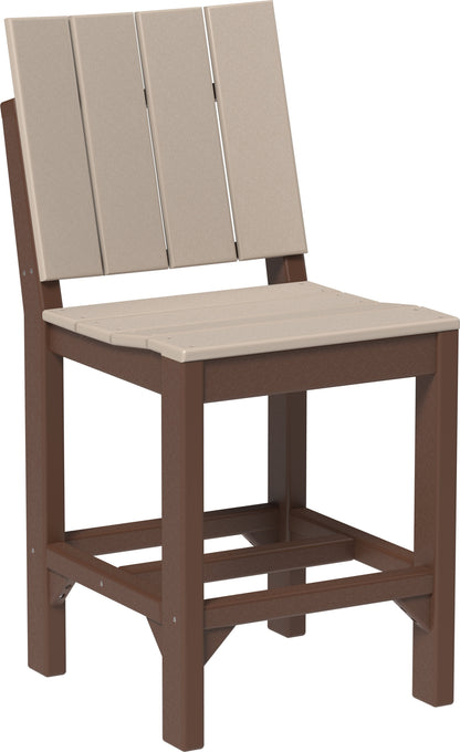 Urban Side Chair Weatherwood & Chestnut Brown / Counter Height