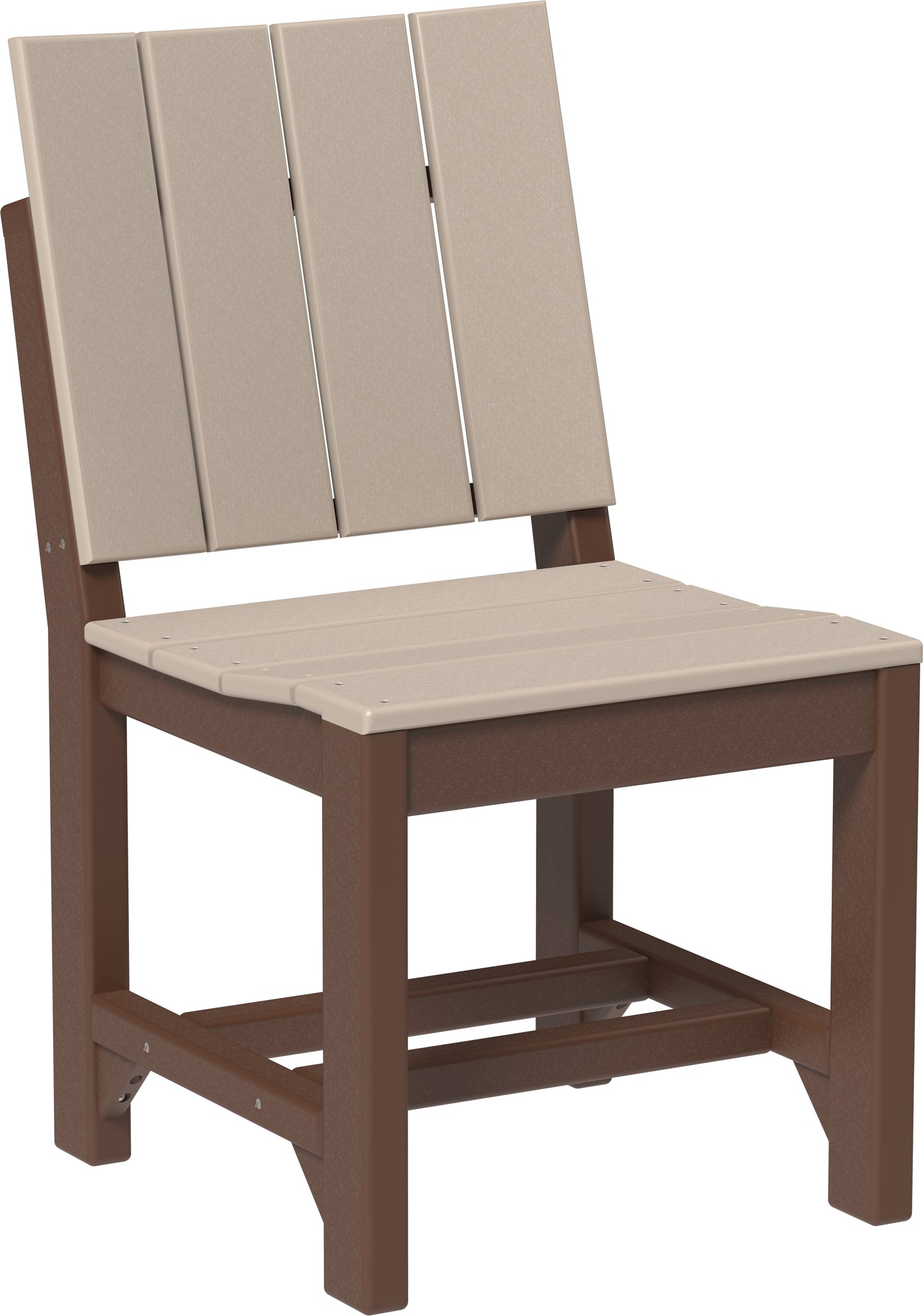 Urban Side Chair Weatherwood & Chestnut Brown / Dining Height