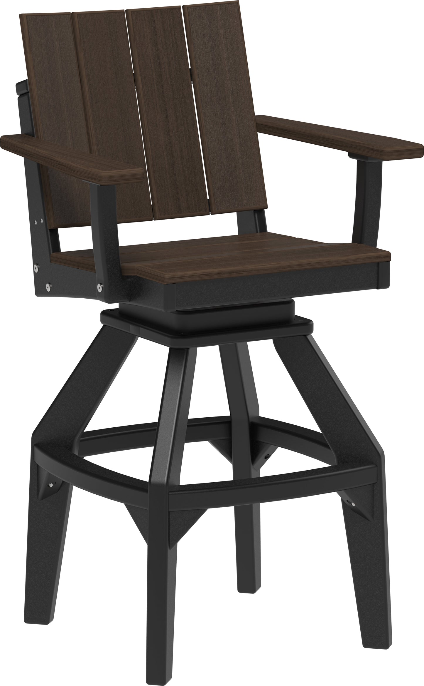 Urban Swivel Chair Brazilian Walnut & Black / Bar Height