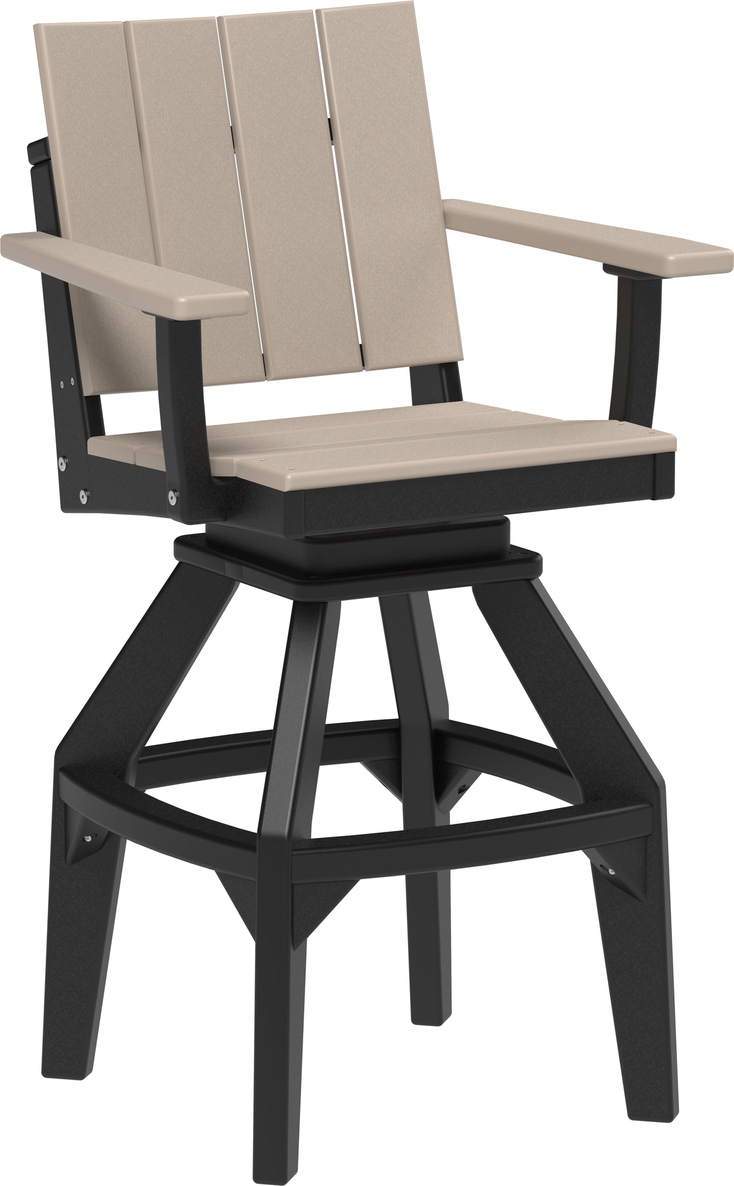 Urban Swivel Chair Weatherwood & Black / Bar Height