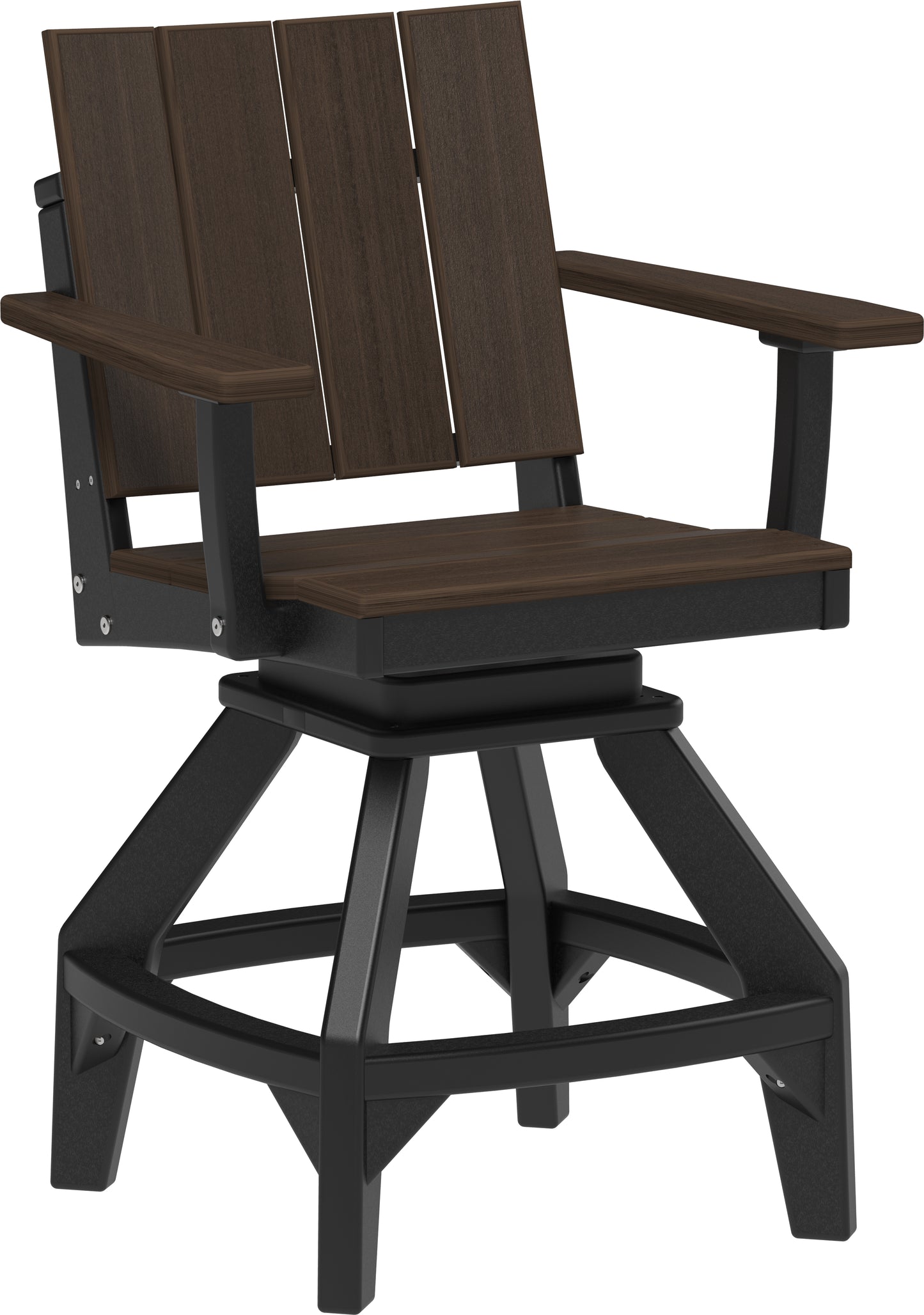 Urban Swivel Chair Brazilian Walnut & Black / Counter Height