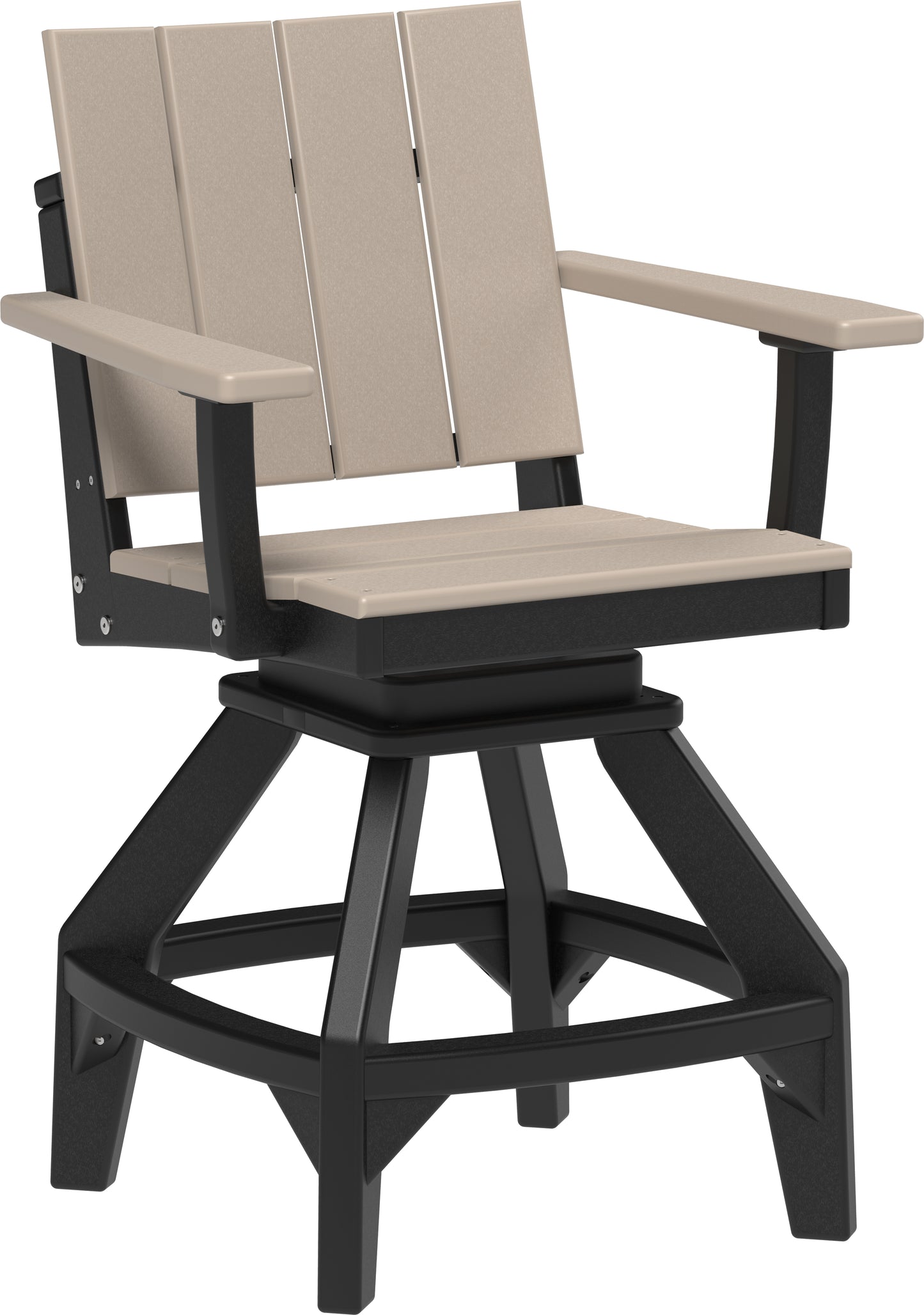 Urban Swivel Chair Weatherwood & Black / Counter Height