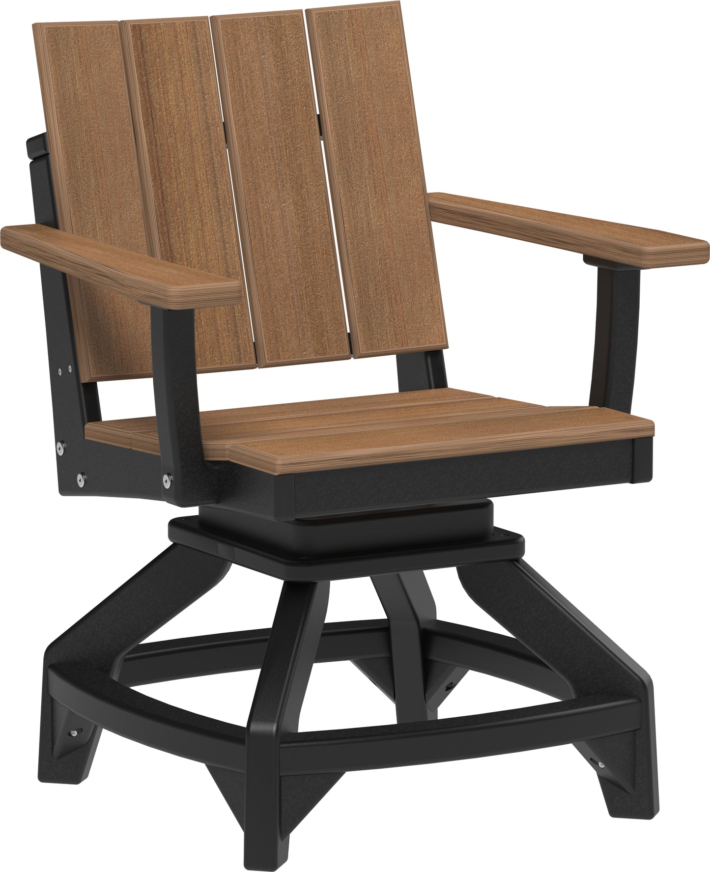 Urban Swivel Chair Antique Mahogany & Black / Dining Height