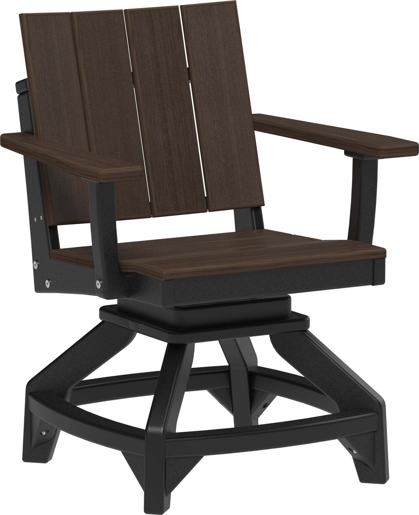 Urban Swivel Chair Brazilian Walnut & Black / Dining Height