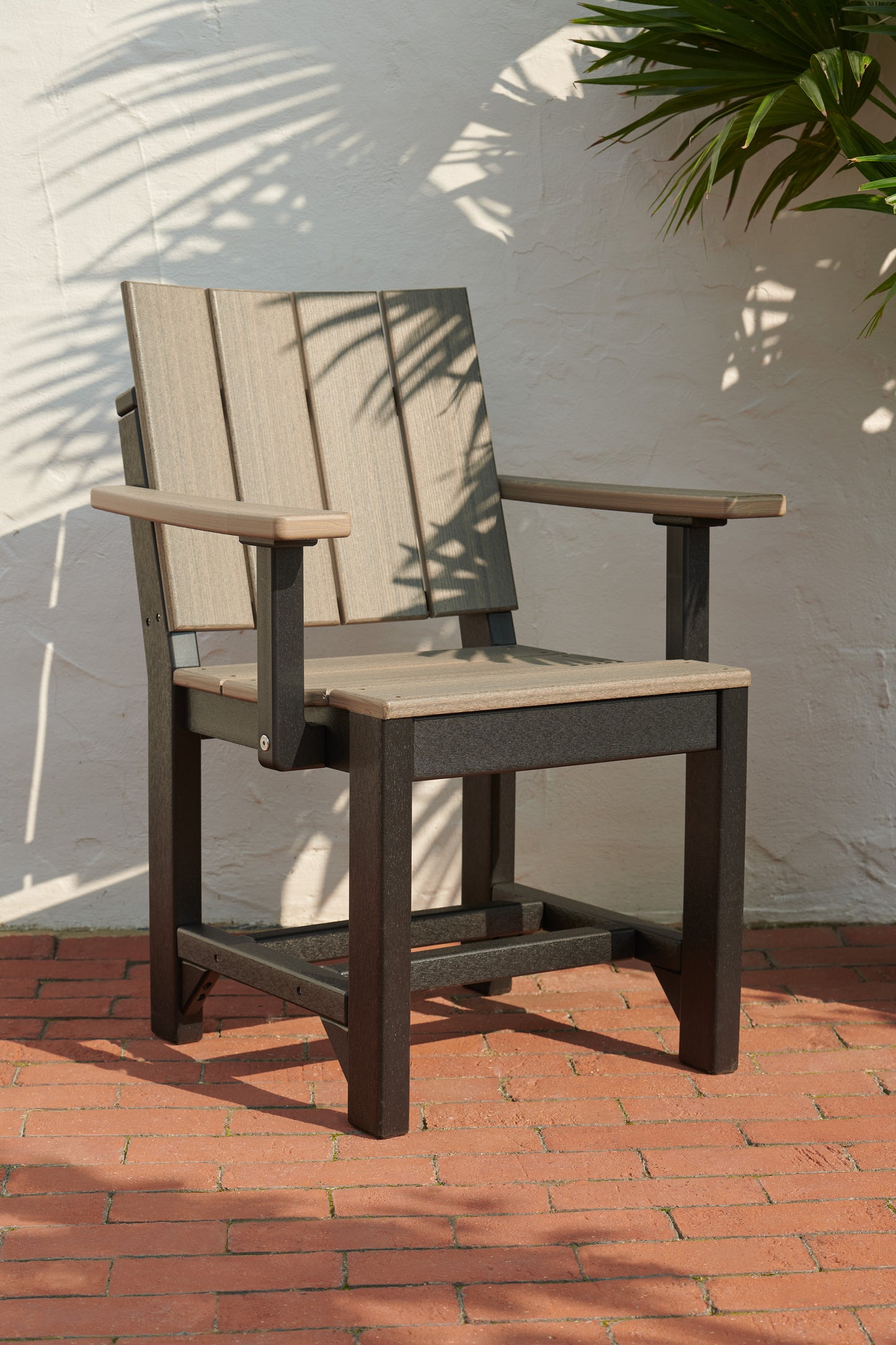 Urban Arm Chair Coastal Gray & Black / Dining Height