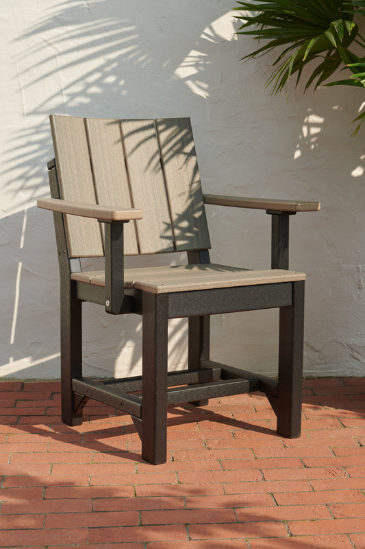 Urban Arm Chair Coastal Gray & Black / Dining Height