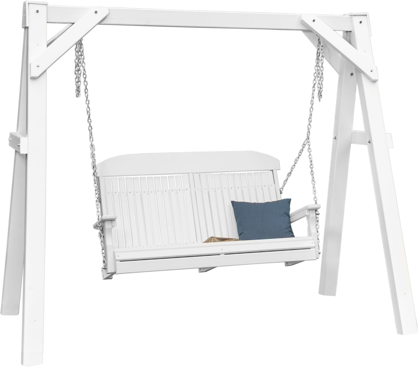 Vinyl A-Frame Swing Stand White