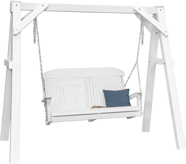 Vinyl A-Frame Swing Stand White