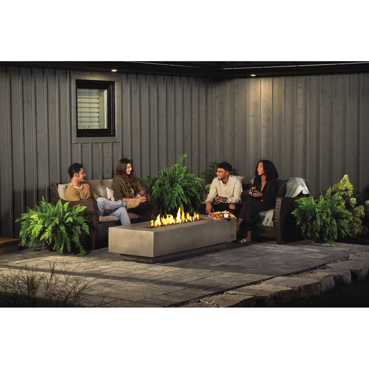 Patio Elegance Fire Table - 72-Inch Nexus