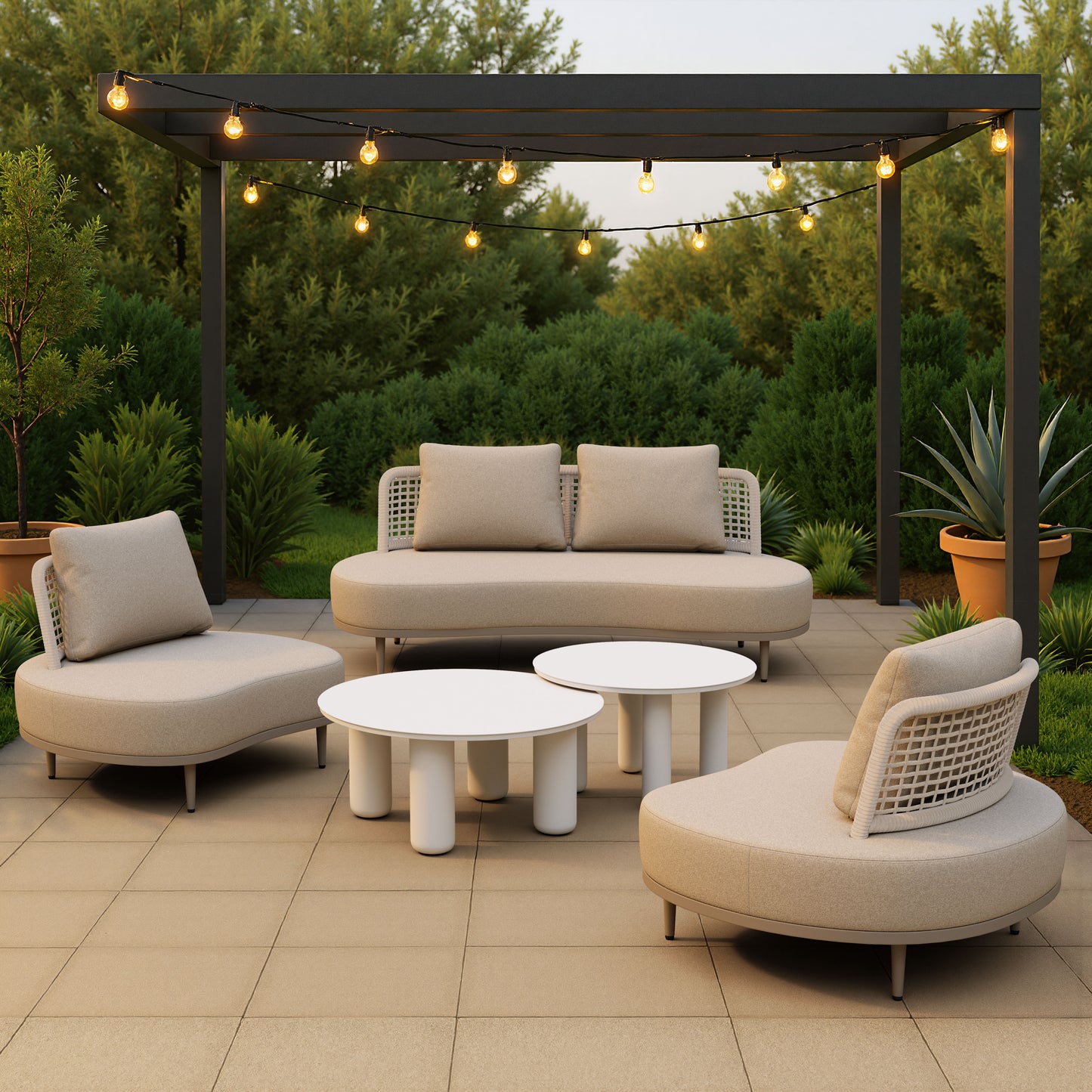 Ola Coffee Table Set (2-Piece) White