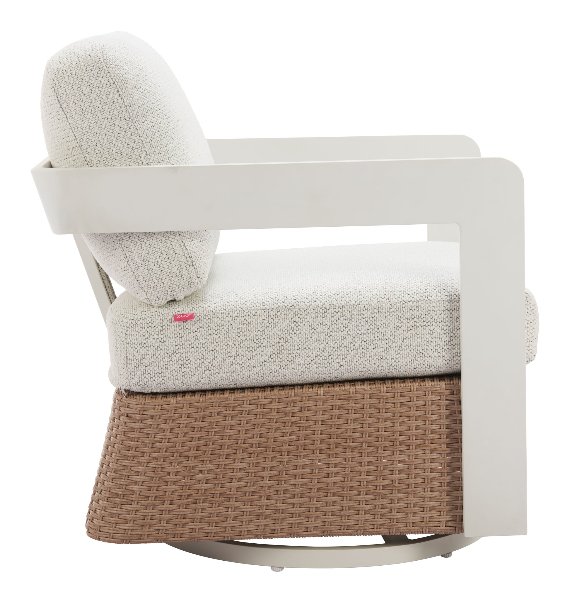 Gelo Swivel Chair White & Brown