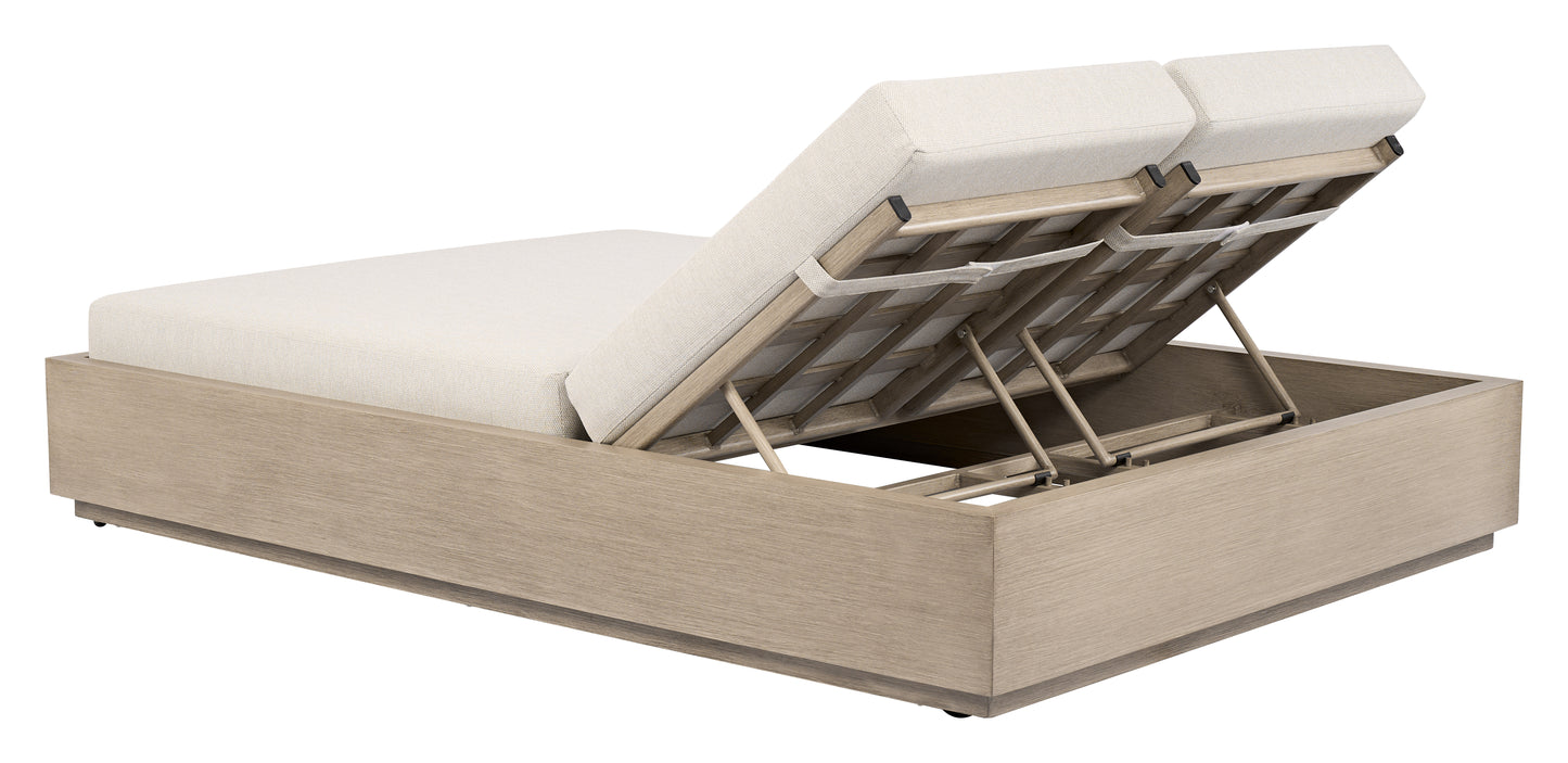 Varadero Beach Double Chaise Gray