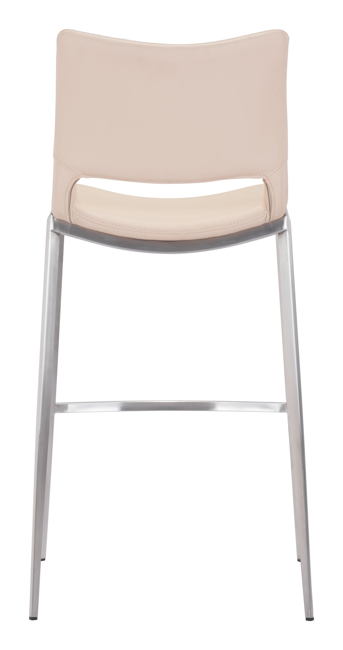 Ace Barstool (Set of 2) - Light Pink & Silver