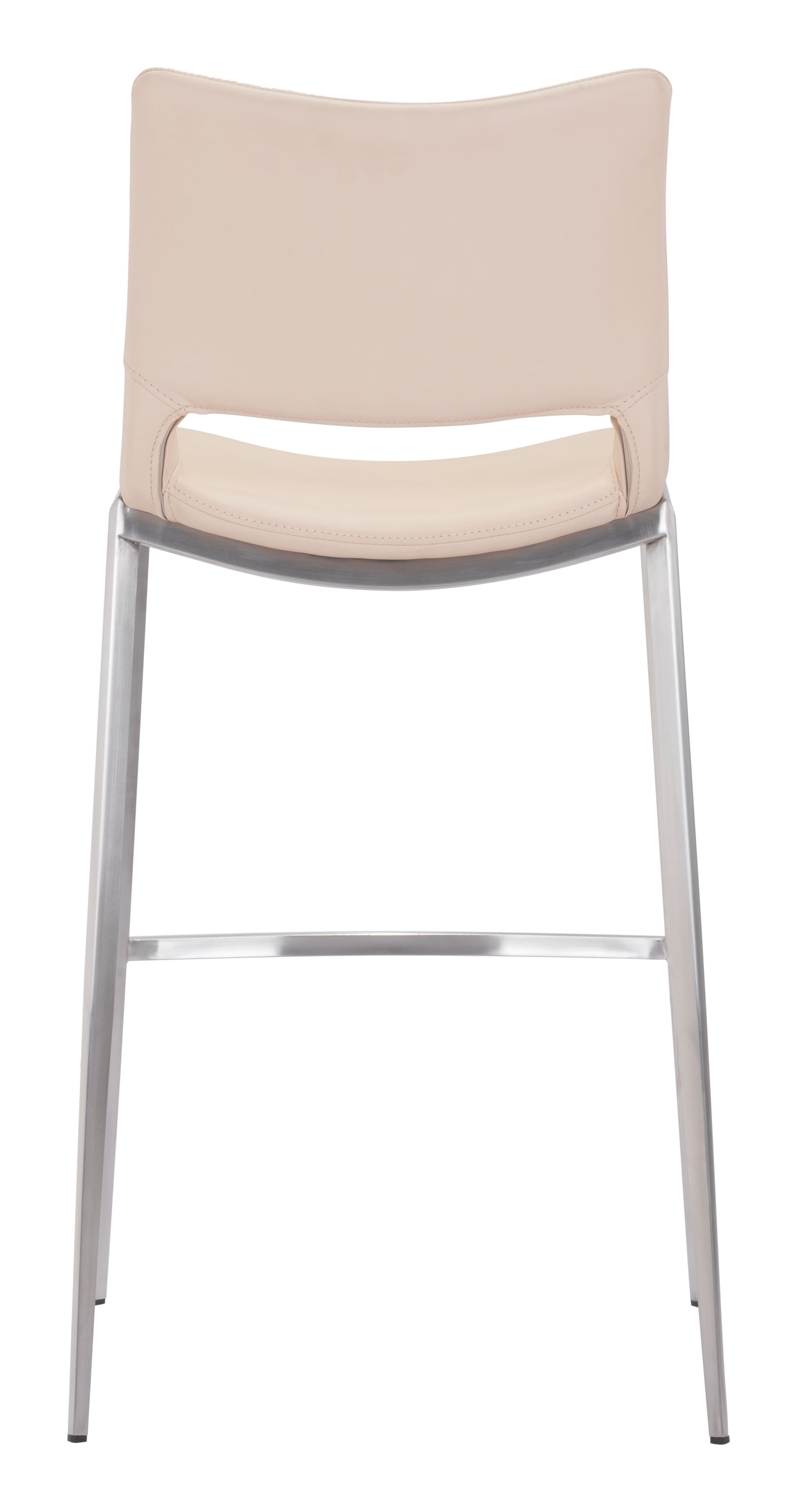 Ace Barstool (Set of 2) - Light Pink & Silver