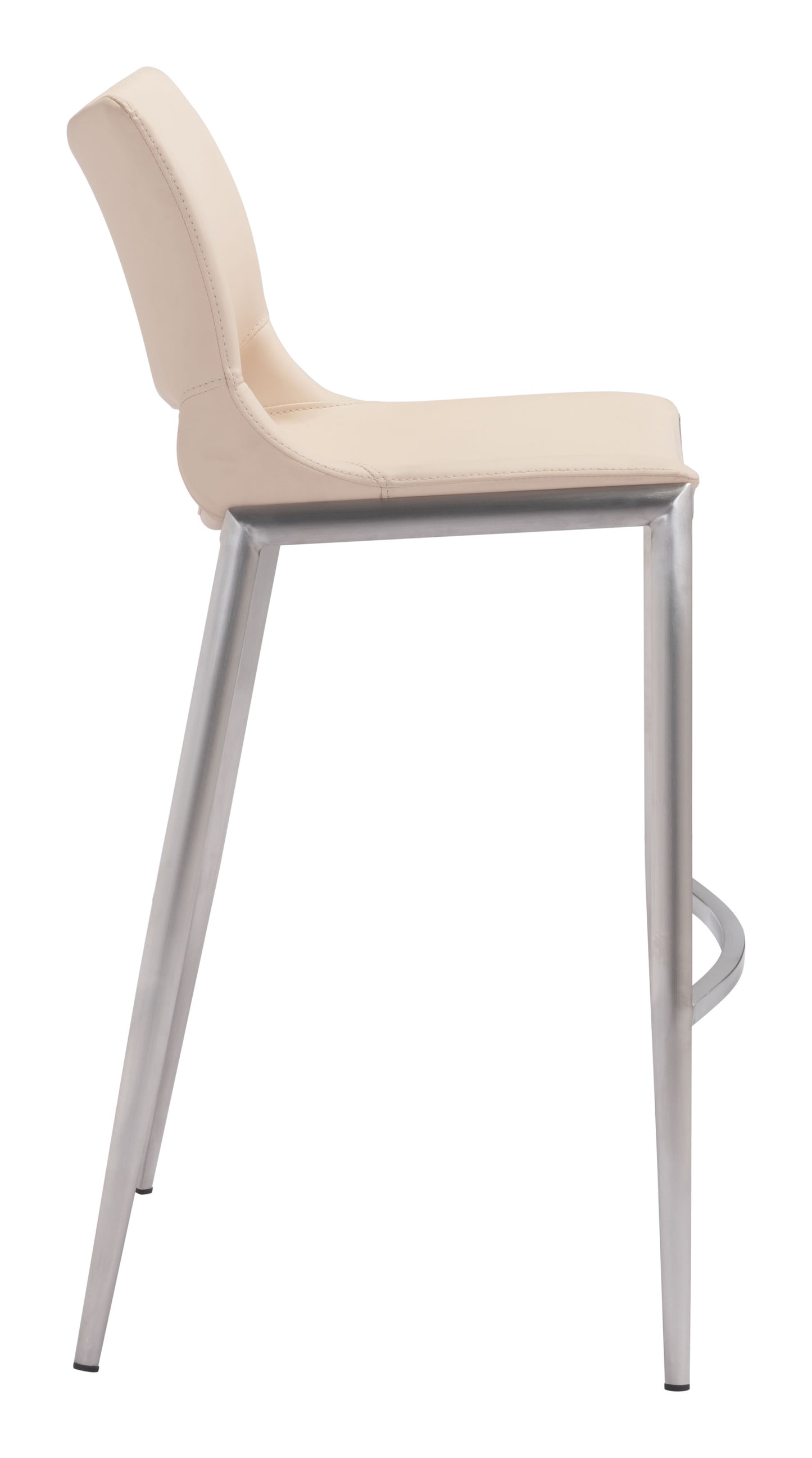Ace Barstool (Set of 2) - Light Pink & Silver