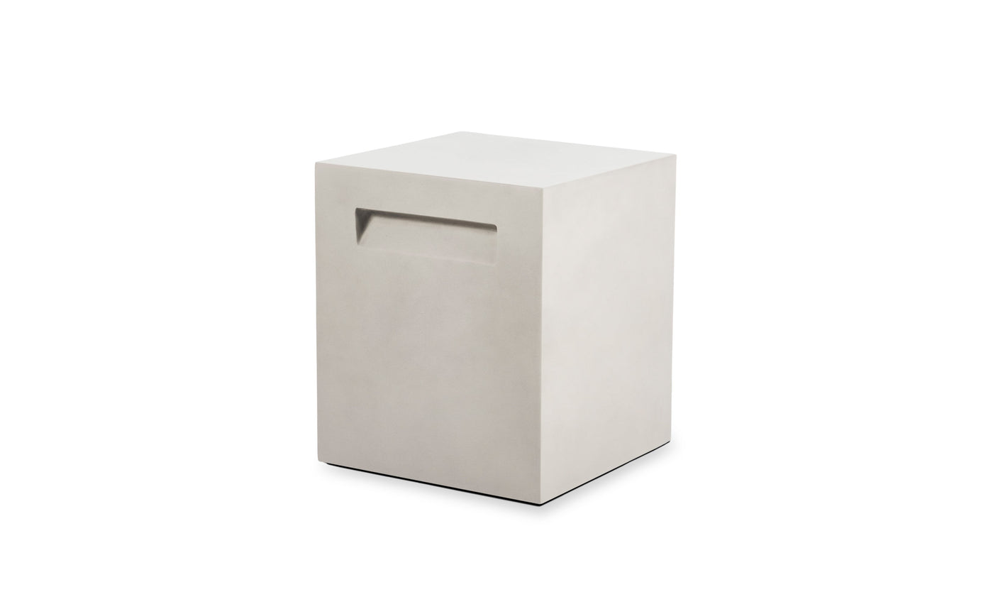 EcoSmart Fire Tank Concrete Stool - Bone