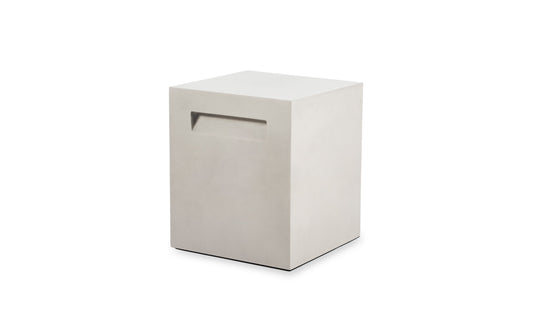 EcoSmart Fire Tank Concrete Stool - Bone
