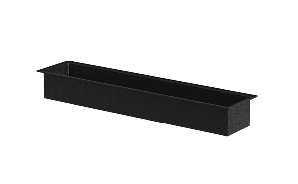 EcoSmart Fire XL900 Indoor Safety Tray in black, three-quarter view