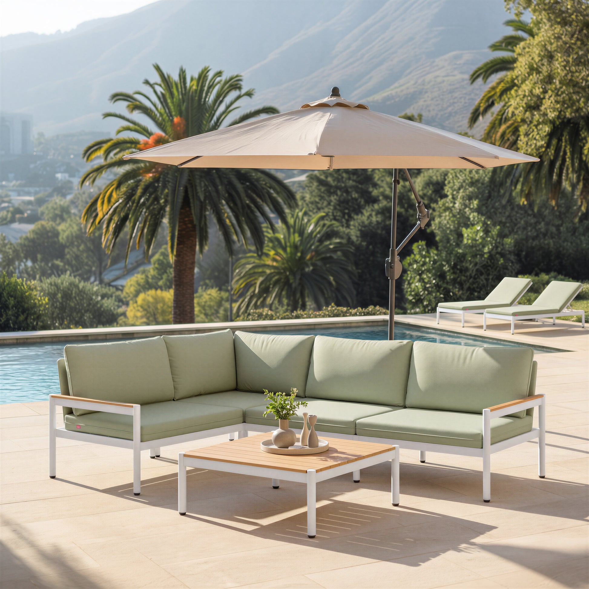 Lychee Chaise Lounge Green
