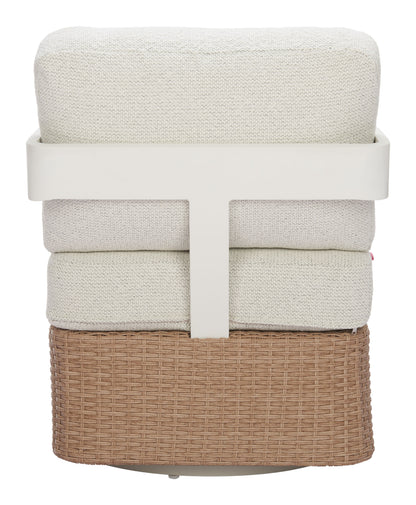 Gelo Swivel Chair White & Brown