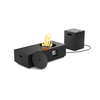 48 In, 50,000 BTU Black Coating Steel Outdoor Fire Table Propane Gas Fire Pit Table — Studio Shot