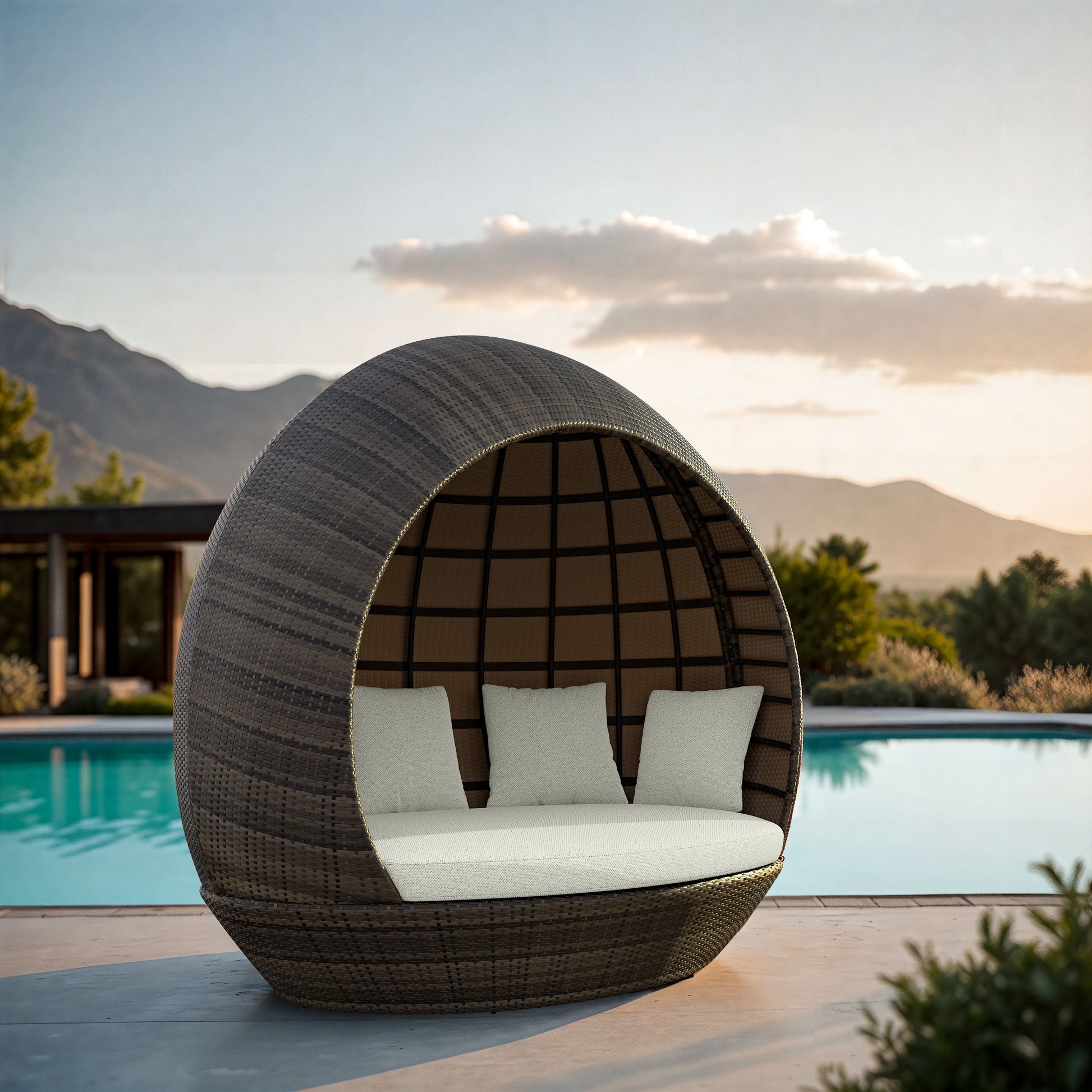 Marisol Beach Daybed Brown & Beige