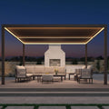 Alora Premium Outdoor Aluminum Louvered Patio Pergola With LED Lights