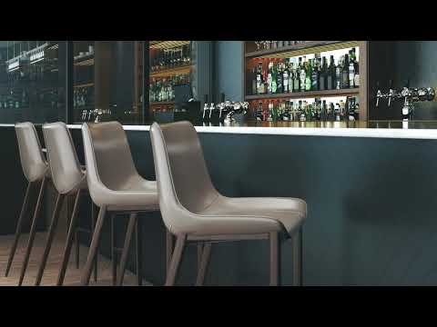 Magnus Barstool (Set of 2) Brown & Walnut video