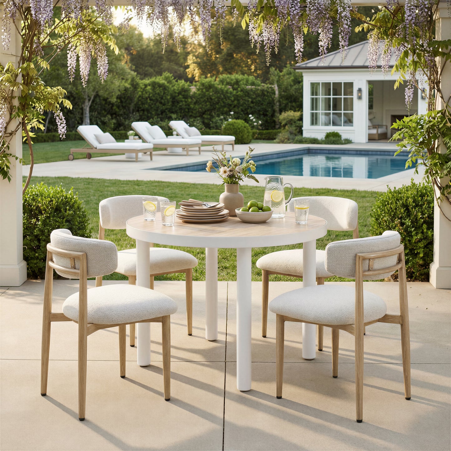 Bege Dining Chair White