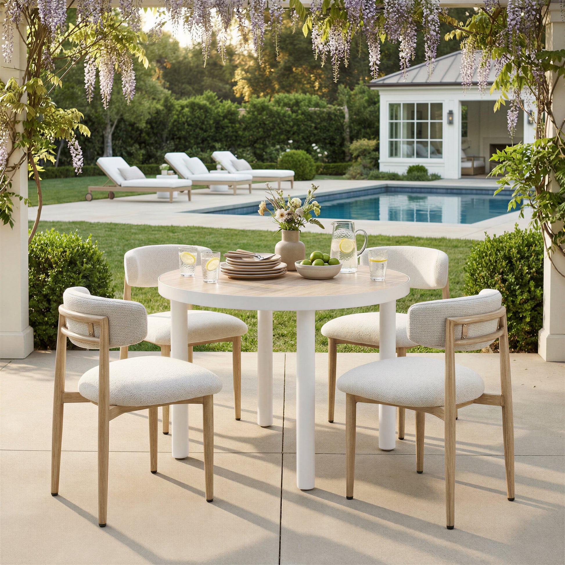 Bege Dining Chair White