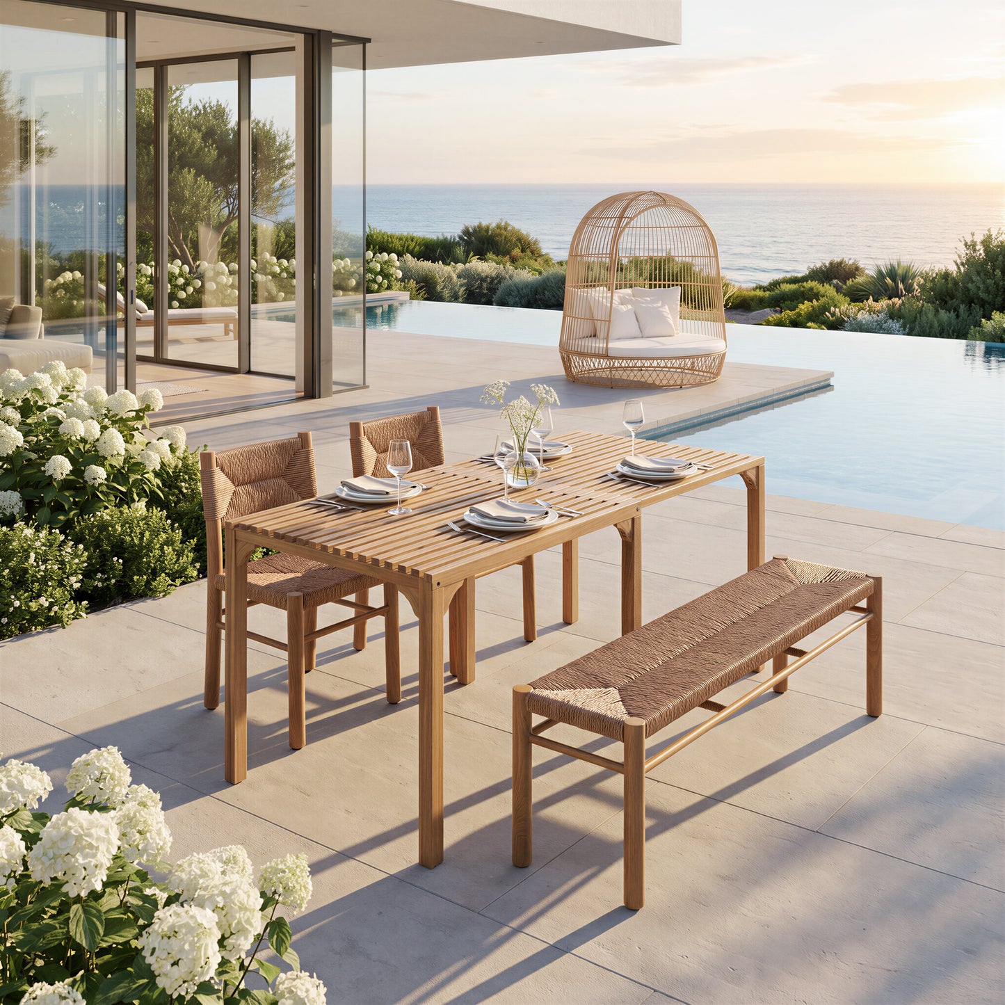 Iska Dining Chair (Set of 2) - Natural