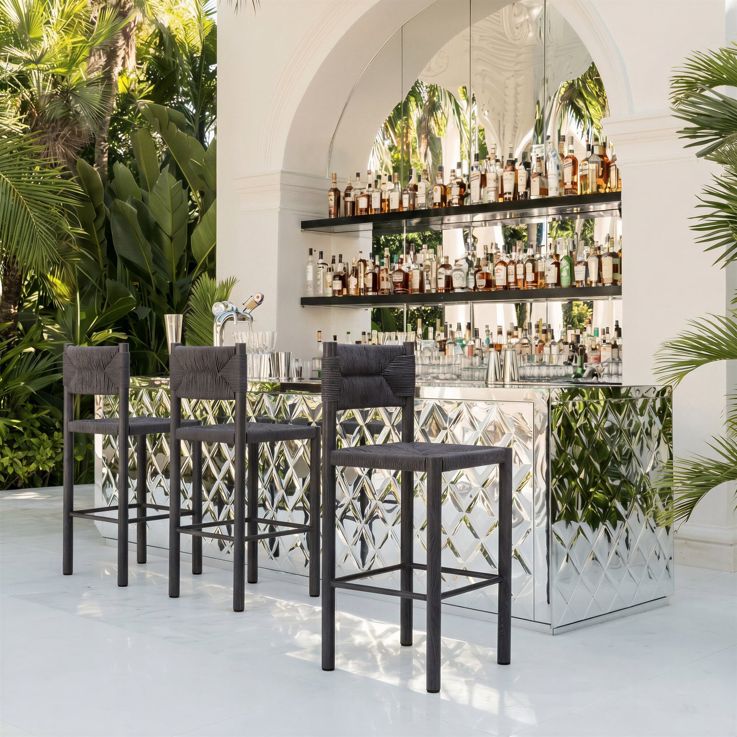 Iska Barstool (Set of 2) - Black