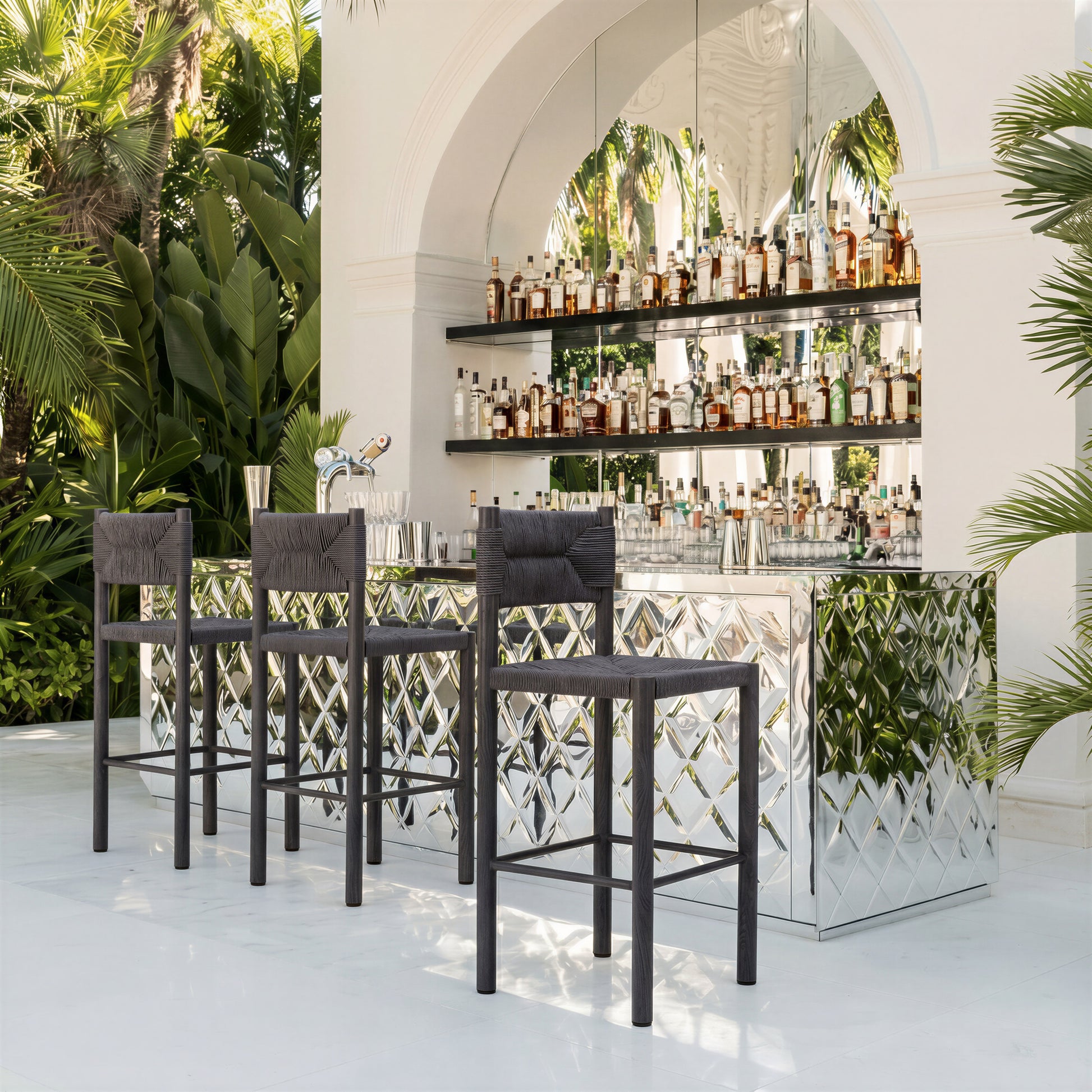 Iska Barstool (Set of 2) - Black