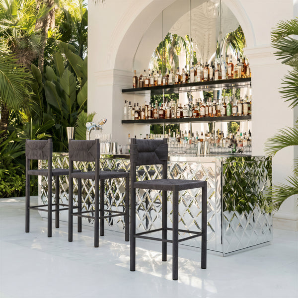 Iska Barstool (Set of 2) - Black